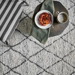 Teppich, HDCruz, Creme und Grau