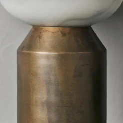 Tischleuchte, Big fellow, Antikes Messing-Finish