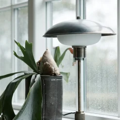 Tischleuchte, Boston, Antikes braun