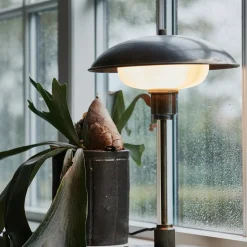 Tischleuchte, Boston, Antikes braun