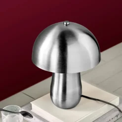 Tischleuchte, HDRoomie, Gebürstetes Silber-Finish