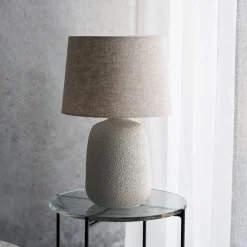 Tischleuchte inkl. Lampenschirm, HDTana, Off-White