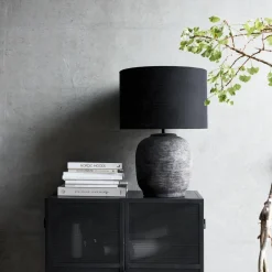 Tischleuchte inkl. Lampenschirm, HDTahi, Schwarz