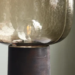 Tischleuchte, Note, Messingbraun