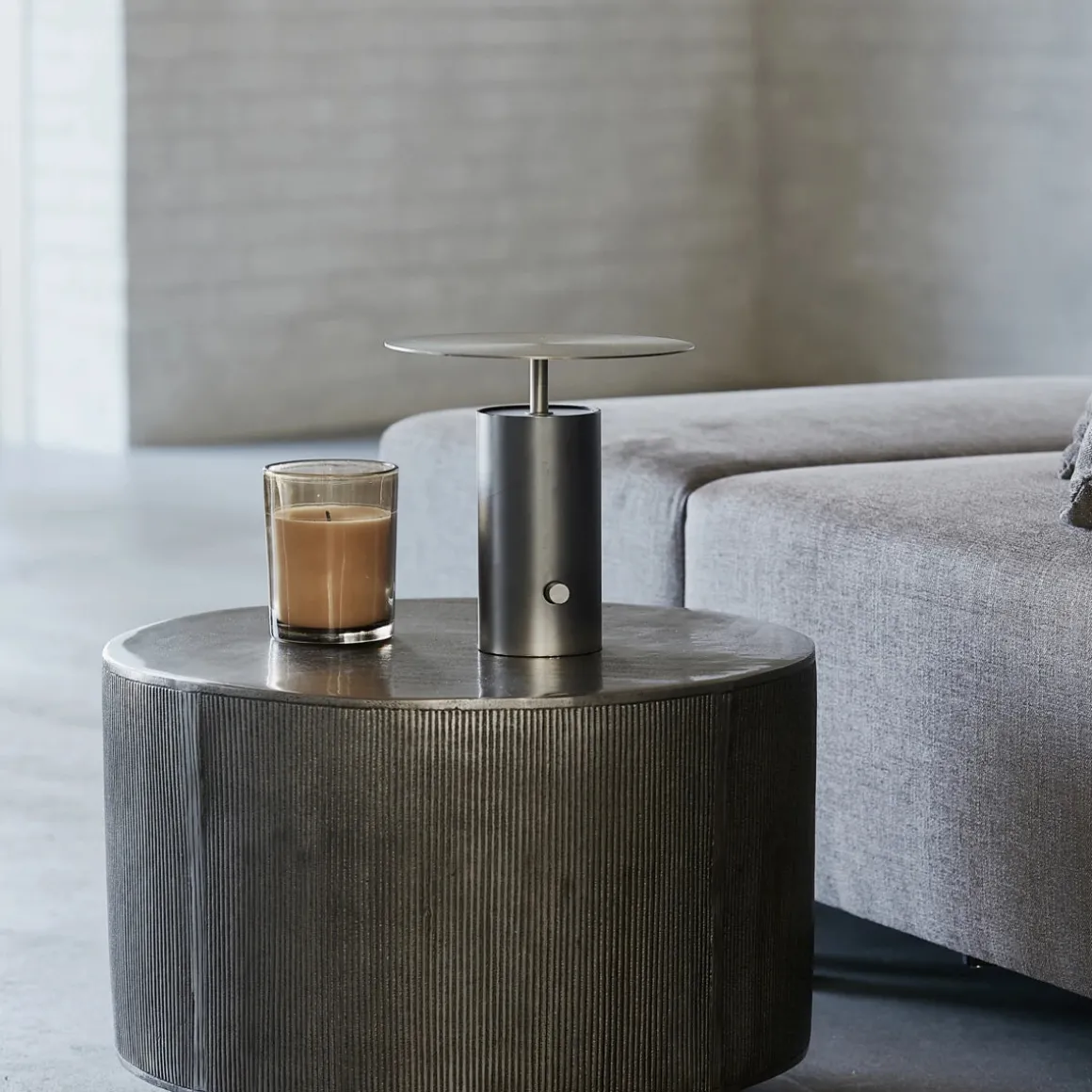 Tischleuchte, Tacker, Gunmetal-Grau