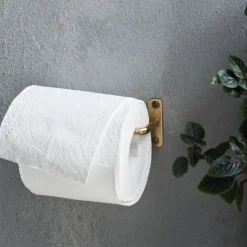 Toilettenpapierhalter, HDWelo, Oberfläche aus gebürstetem Messing