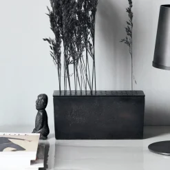 Vase, Flow, Messingbraun