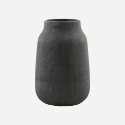 Vase, Groove, Schwarz