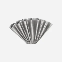 Vase, HDFlood, Gebürstetes Silber-Finish