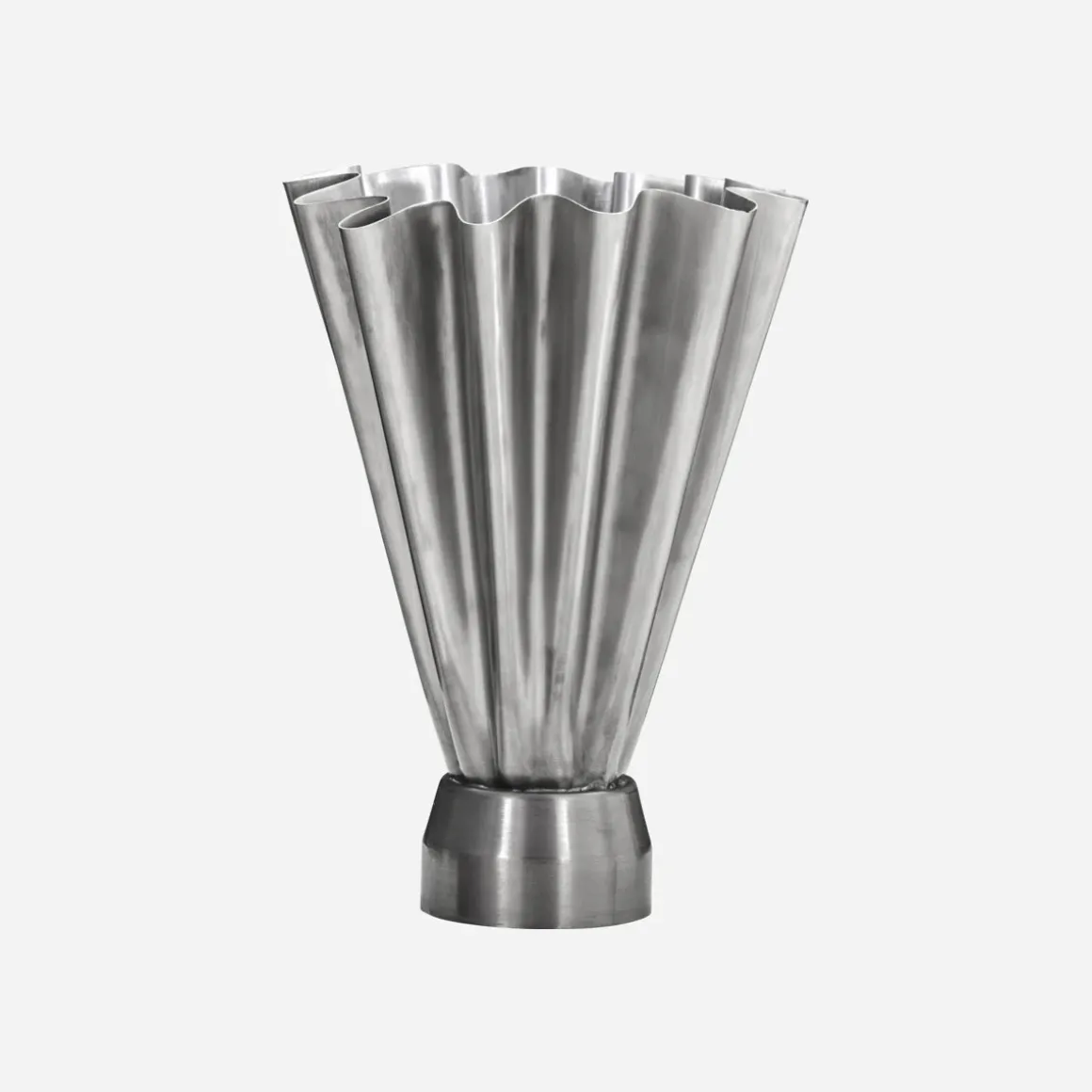 Vase, HDFlood, Gebürstetes Silber-Finish