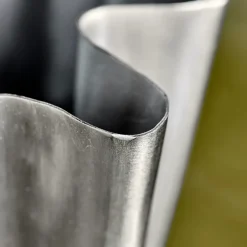 Vase, HDFlood, Gebürstetes Silber-Finish