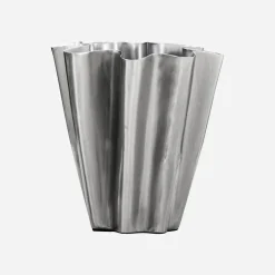Vase, HDFlood, Gebürstetes Silber-Finish