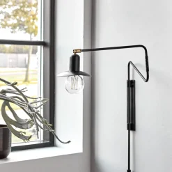 Wandleuchte, HDSwing, Schwarz