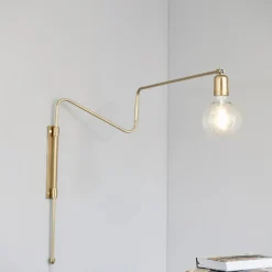 Wandleuchte, Swing, Messing