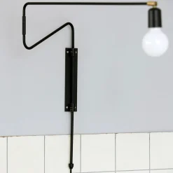 Wandleuchte, Swing, Schwarz