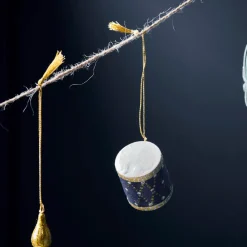 Weihnachtsschmuck, HDDrum, Dunkelblau;Grün;Beige