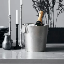 Weinkühler, Buck, Gebürstetes Silber