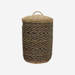 Wäschekörbe, HDCesto, Natur;Schwarz