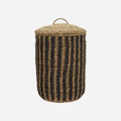 Wäschekörbe, HDCesto, Natur;Schwarz